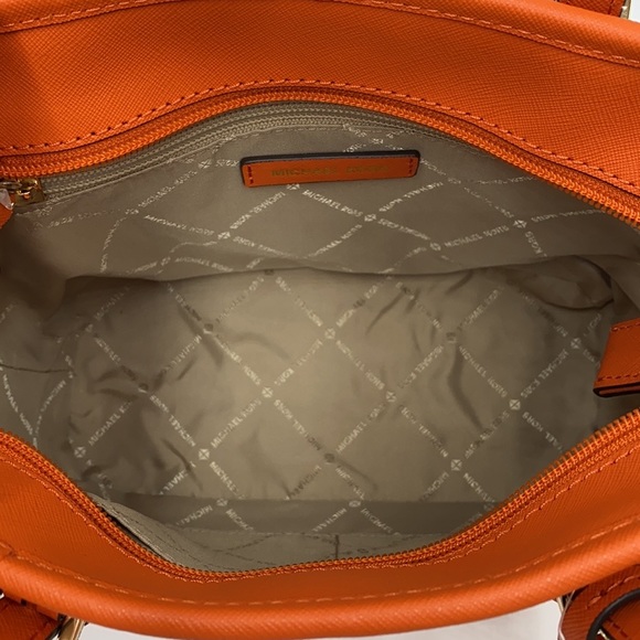 MICHAEL KORS XS CONVERTIBLE TOP ZIP TOTE TANGERINE - Picture 9 of 16